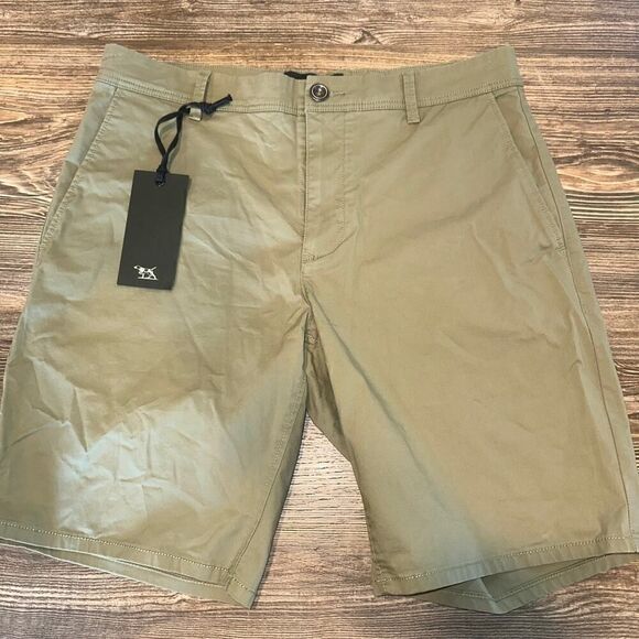 Rodd & Gunn Baylys Beach Men's 9" Inseam Cotton Resort Shorts - Green. Size 30.4 - Picture 1 of 9